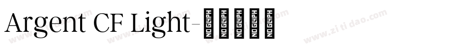 Argent CF Light字体转换